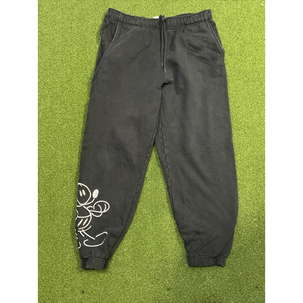 Disney Mickey Mouse Genuine Mousewear Sweatpants for Adults – Black Medium